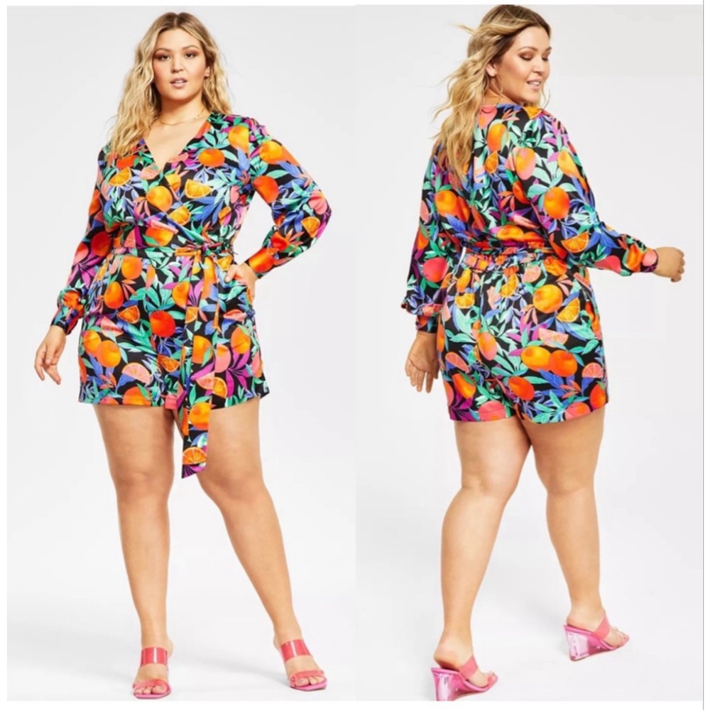 Nina Parker New! Floral Tropical Romper - Picture 6 of 7